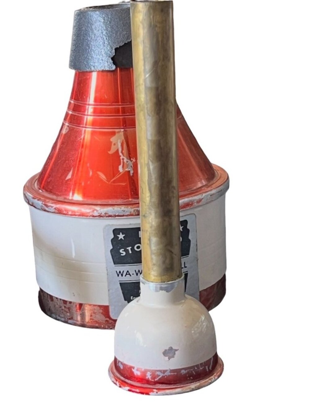 Humes & Berg Stone Lined Wa-Wah Du All Mute For Brass Instruments Red White VTG - Picture 7 of 9